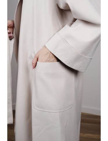Trench de dama din bumbac beige -6084