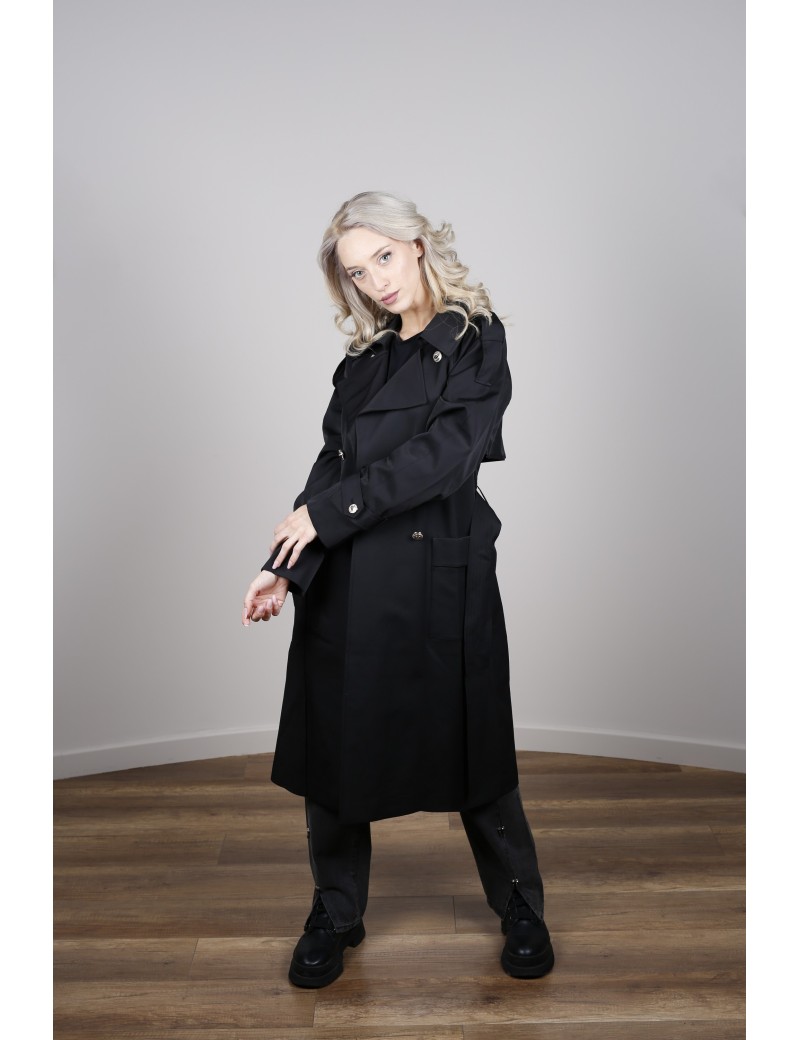 Trench de dama negru - 222