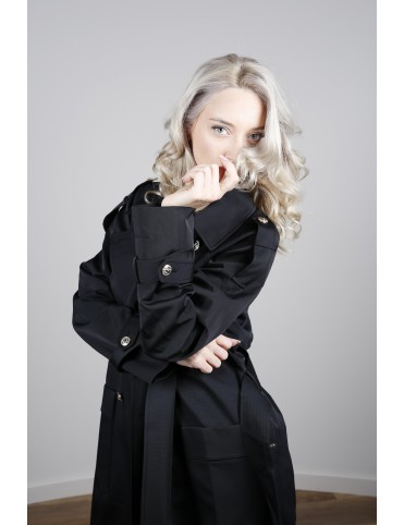 Trench de dama negru - 222