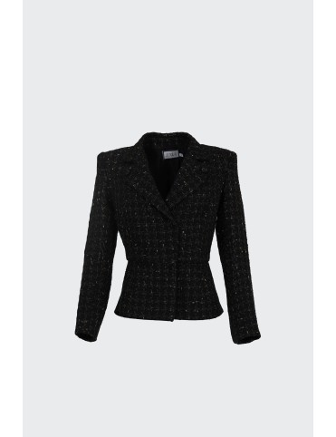 Sacou dama boucle negru